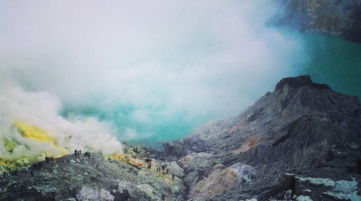 Turquoise Lake at Kawah Ijen