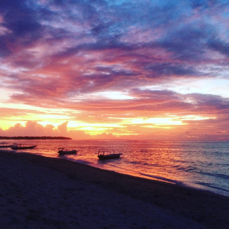 Dernier coucher de soleil de 2016 à Nusa Lembongan